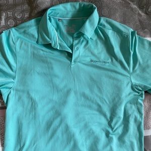 Men’s Under Armour Heatgear Large Aqua Golf Polo